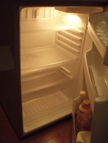 切なさ満開の冷蔵庫。